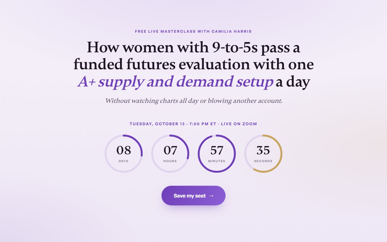 Registration page preview